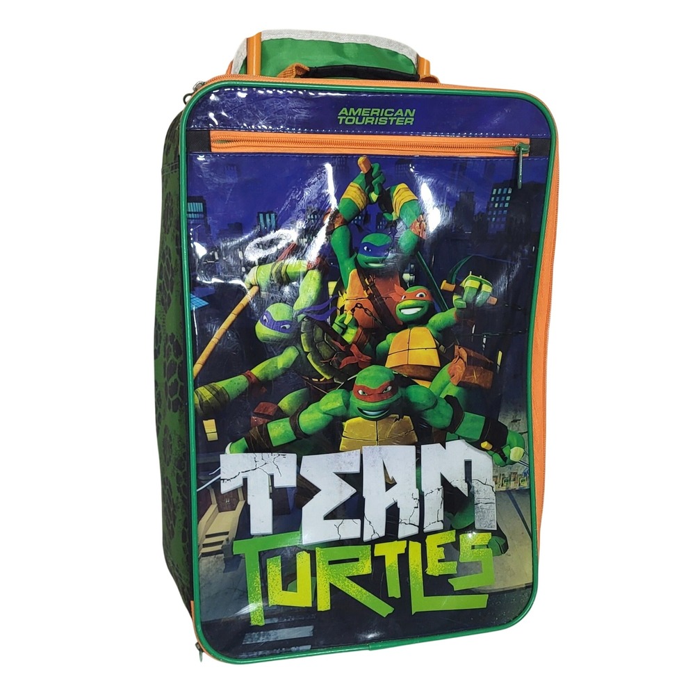 American Tourister Teenage Mutant Ninja Turtles Kids Rolling Suitcase Green